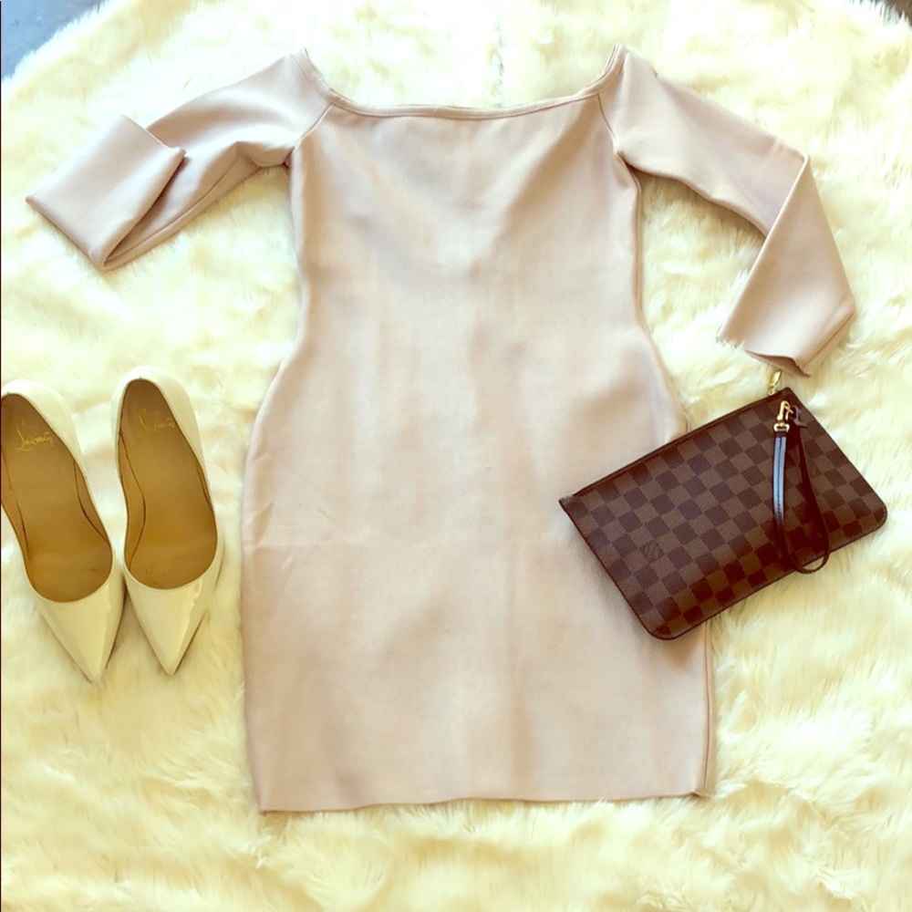 Champagne bandage dress